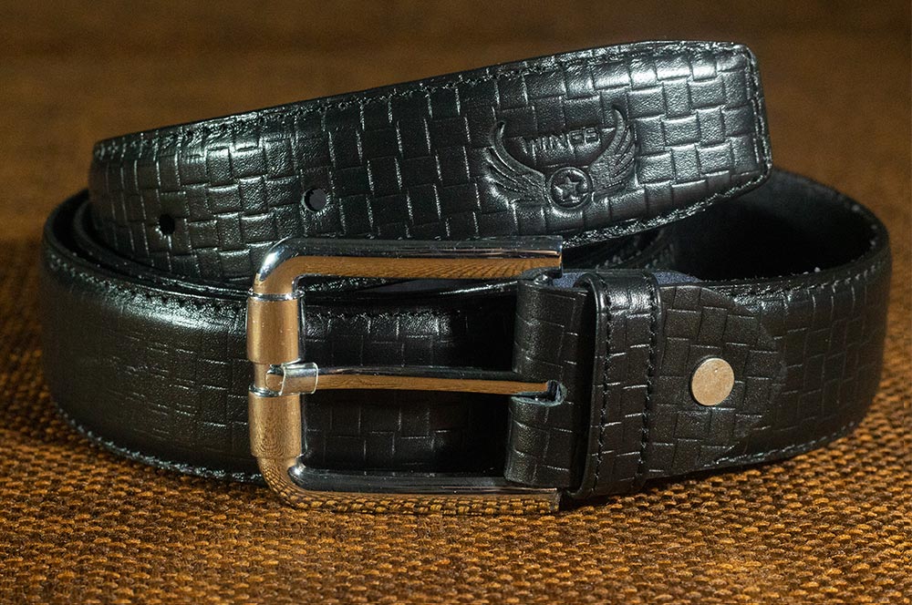Leather Belt for Men Black RS BL-102