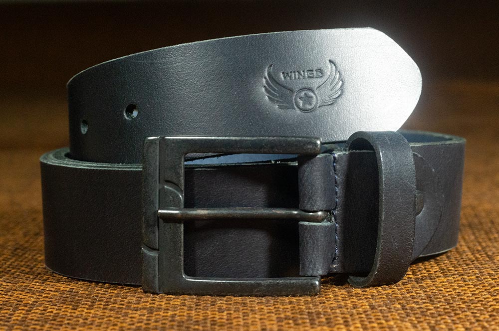 Leather Belt for Men Plain Blue BL-107