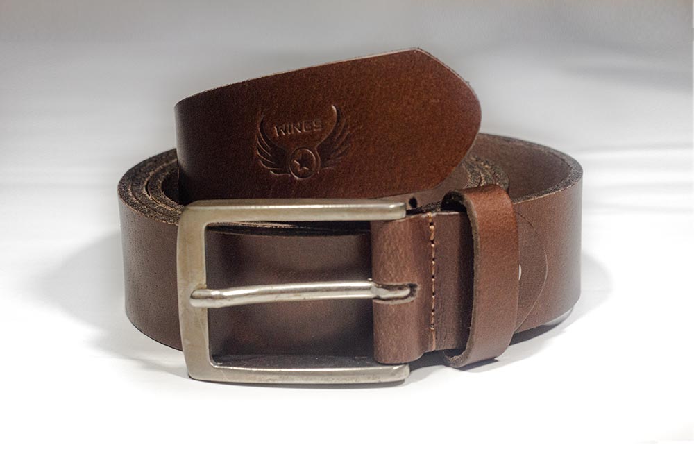 Leather Belt for Men Brown Plain BL-106