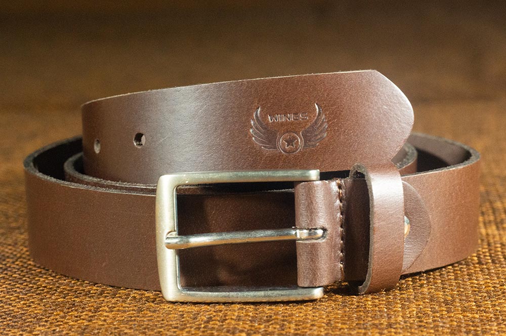 Leather Belt for Men Brown Plain BL-106
