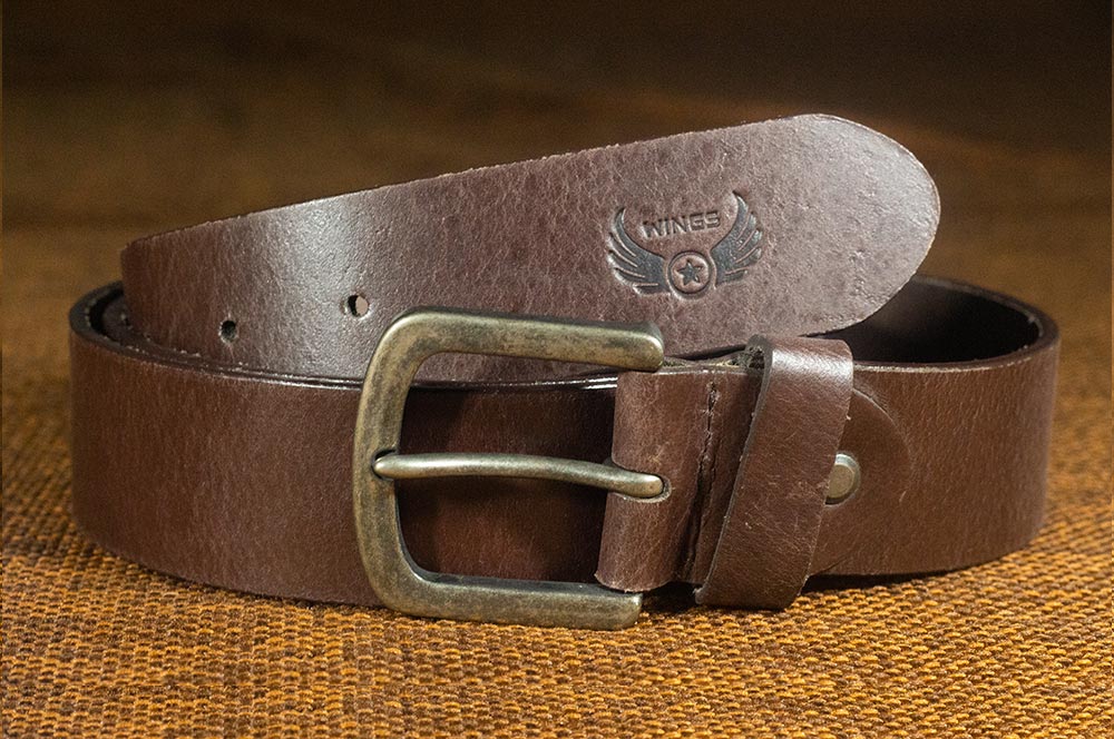 Leather Belt for Men Dark Brown BL-109