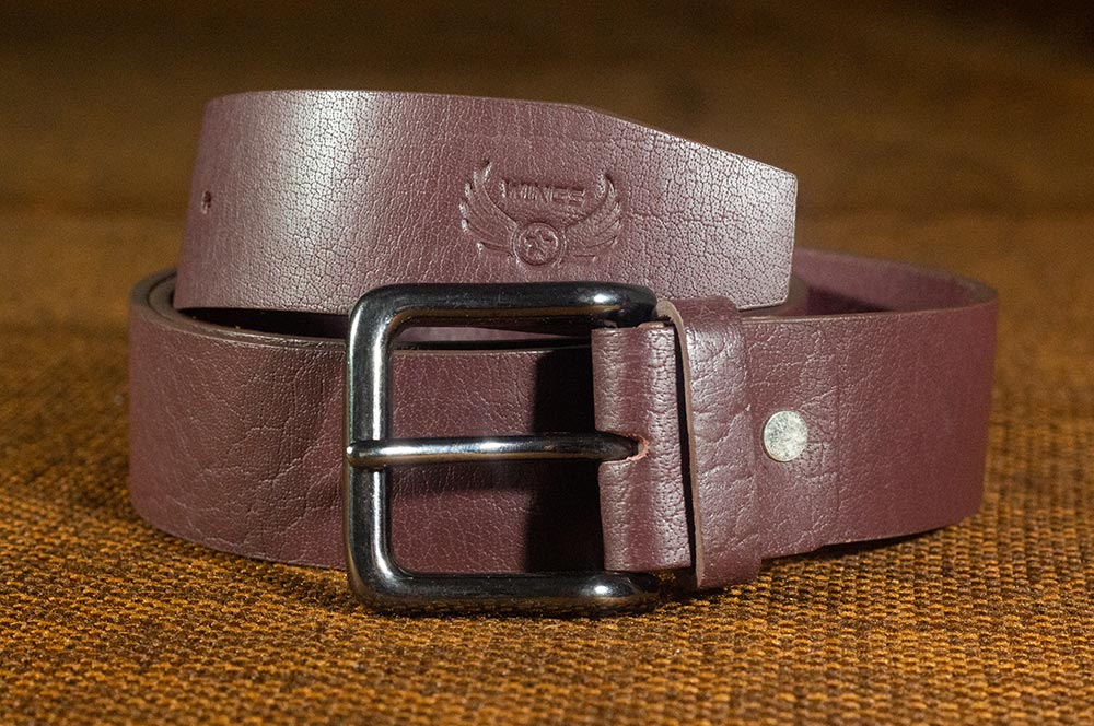 Leather Belt for Men Maroon BL-116