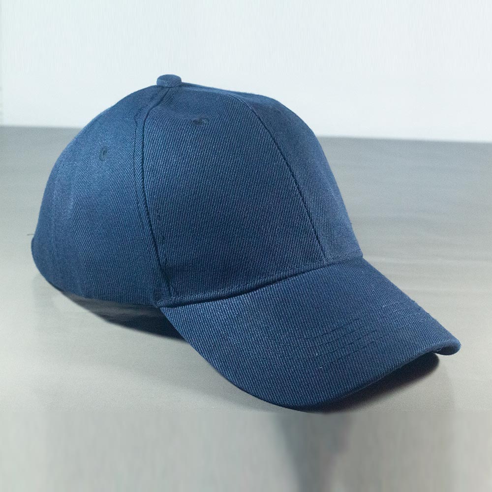 Wings Blue Plain Caps for Men CP-210