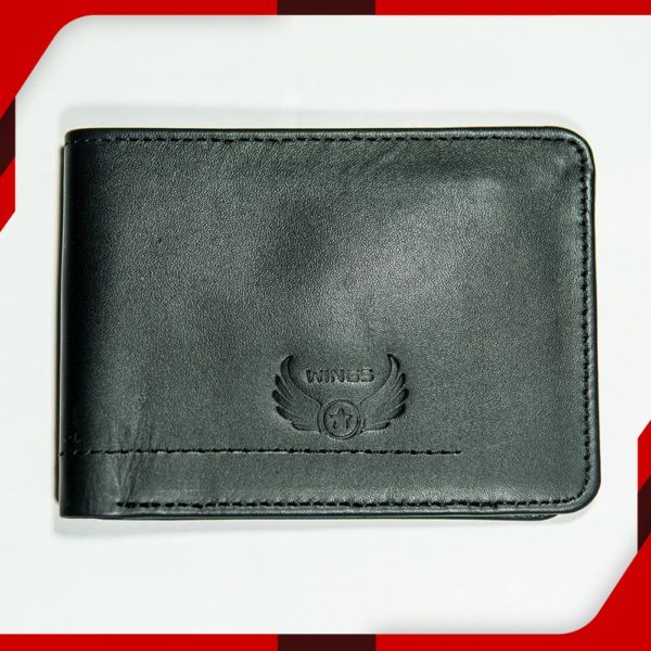 Leather Wallets Black Plain main