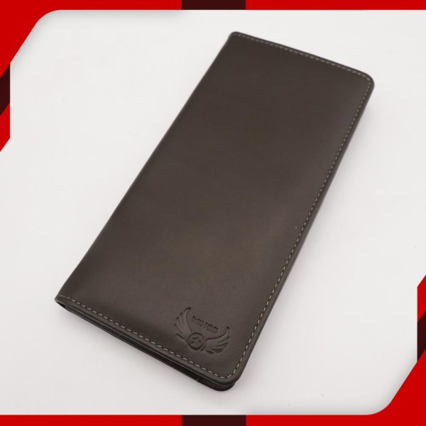Long Brown Leather Wallet main