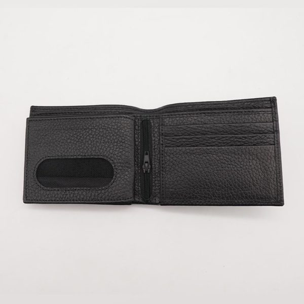 Texture Black Leather Wallet op2
