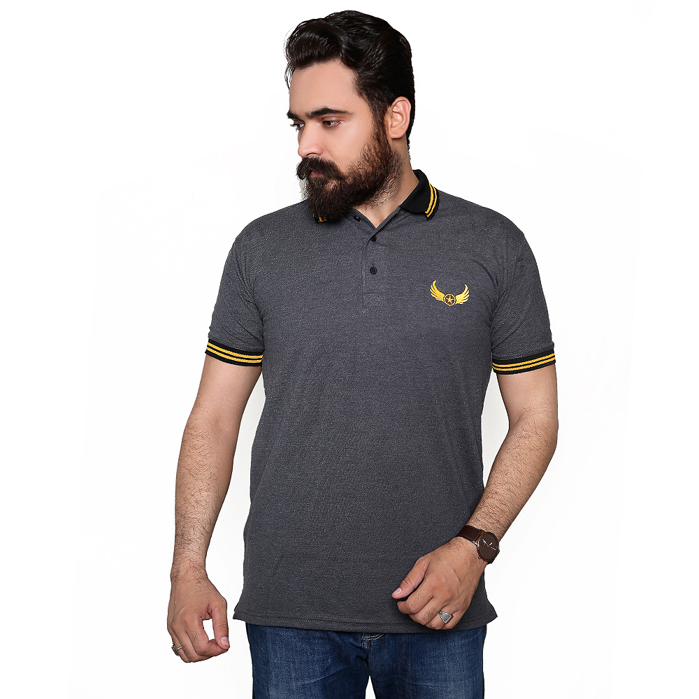 Charcoal Polo Tshirts for Men C01