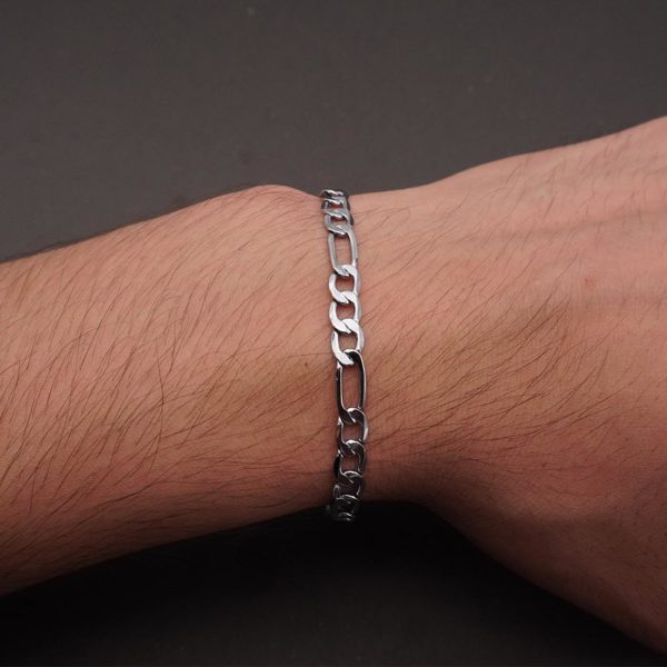 Anaconda Silver Chain Bracelet front