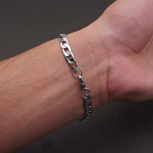 Cobra Silver Chain Bracelet back