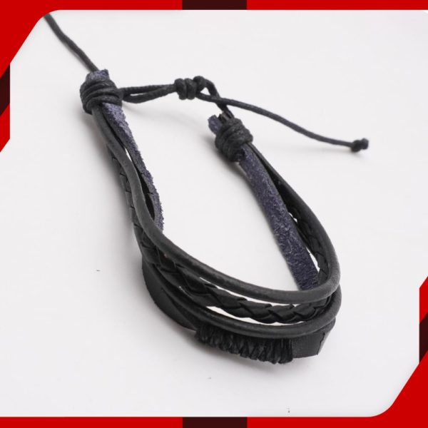 Leather Black Bracelet main