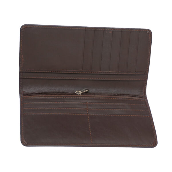 Long Brown Leather Wallets for Men 02