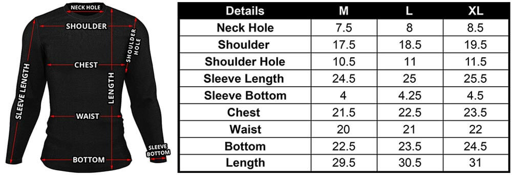 WINGS Clothing Size Guide | Size Guide for All Products- Wings