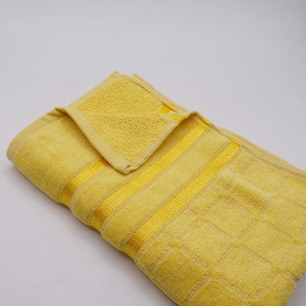 Chess Yellow Velvet Cotton Towel 2