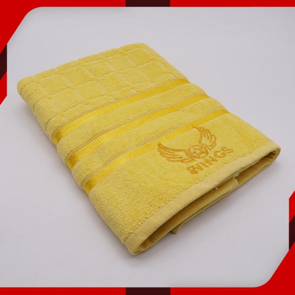 Chess Yellow Velvet Cotton Towel main