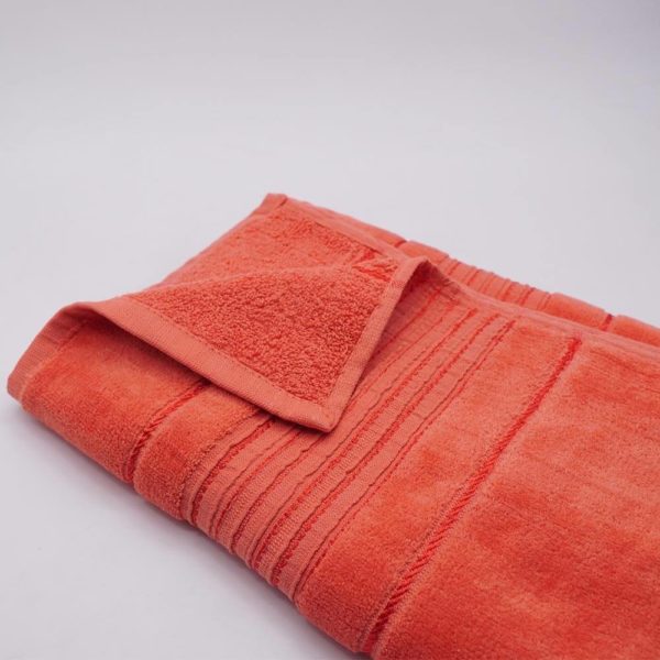 Orange Velvet Cotton Towel 2
