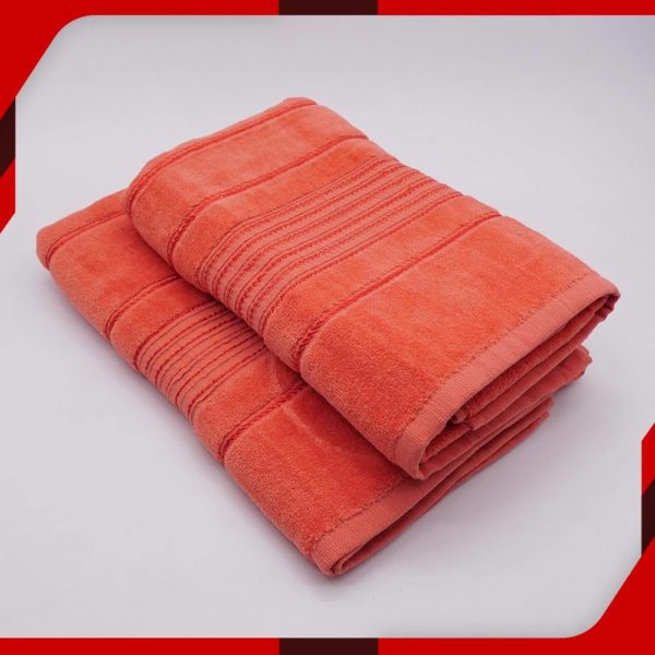 Orange Velvet Cotton Towel main