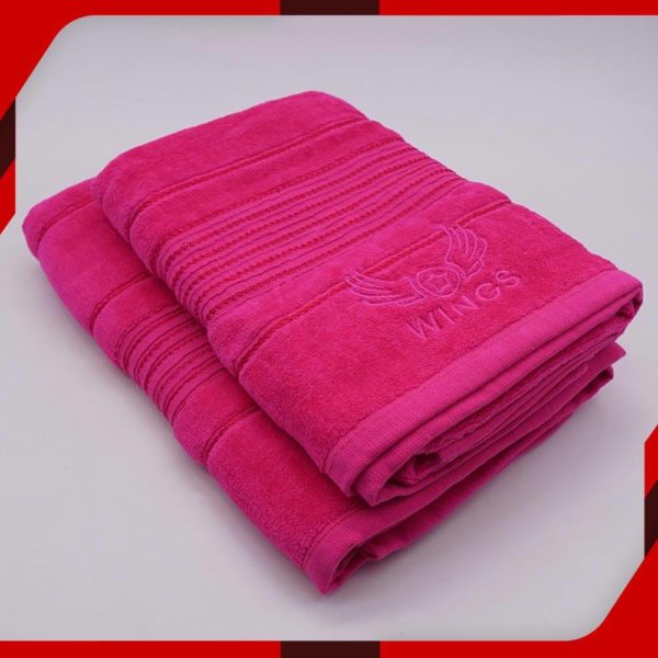 Pink Velvet Cotton Towel main
