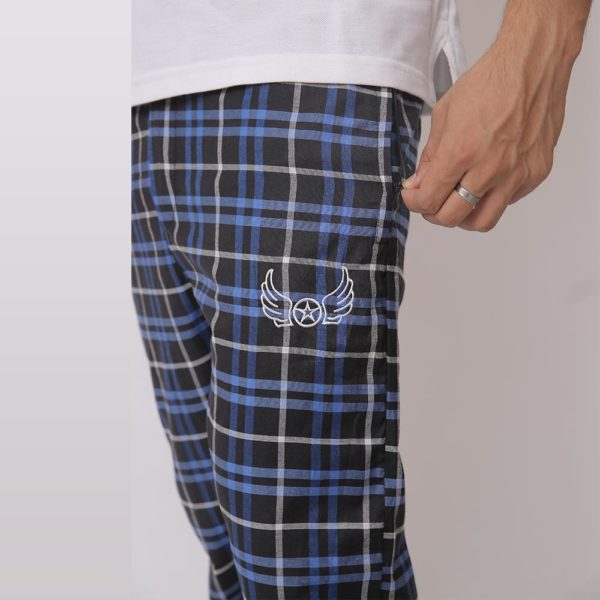 Sharp Black Blue Cotton Trouser 5
