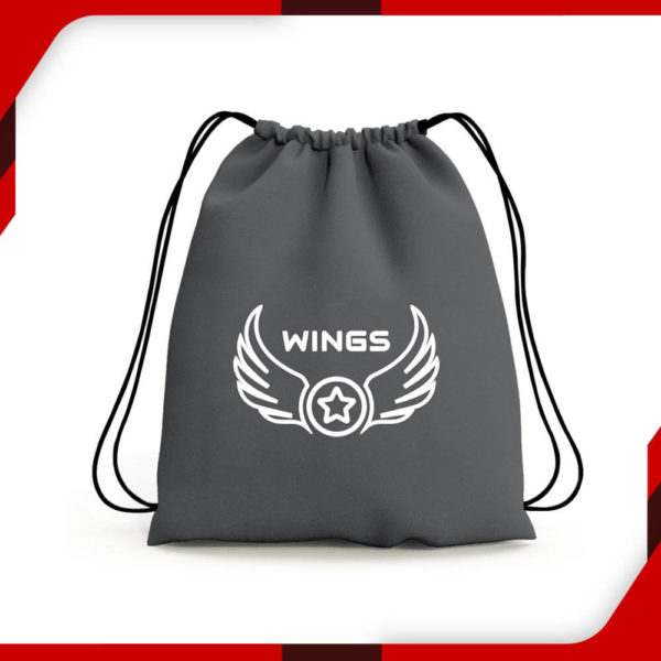 Wings Carry Grey Embroidery Bag min