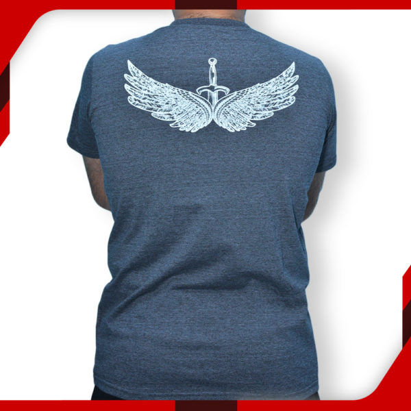 Wings Charcoal T Shirt for Men 001