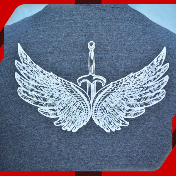 Wings Charcoal T Shirt for Men 003