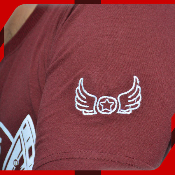 Wings Maroon T Shirt for Men Dagger 003