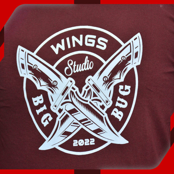 Wings Maroon T Shirt for Men Dagger 004