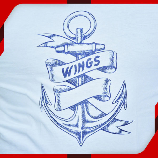 Wings White T Shirt for Men Anchor 004