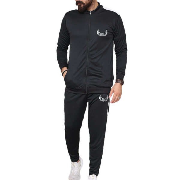 Black Panel Sports Tracksuits for Men 01