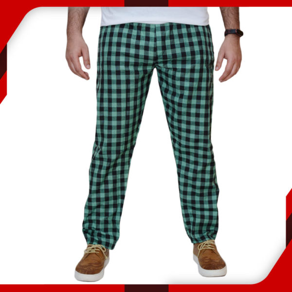 Green Cotton Trousers For Men 02