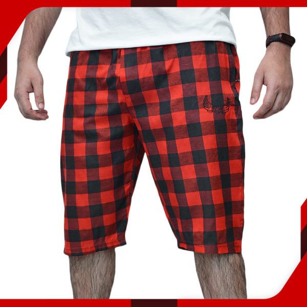 Red Cotton Shorts For Men 01 1