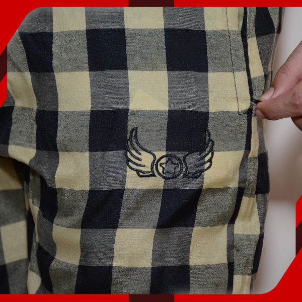 Yellow Cotton Trousers Men