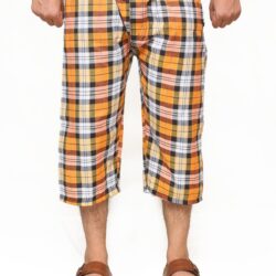 Fruity Orange Cotton Shorts For Men