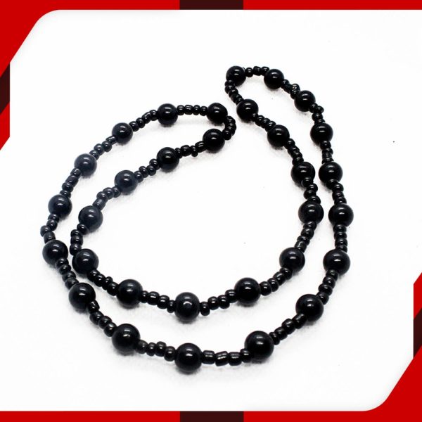 Black Beads Necklace for men 01 1