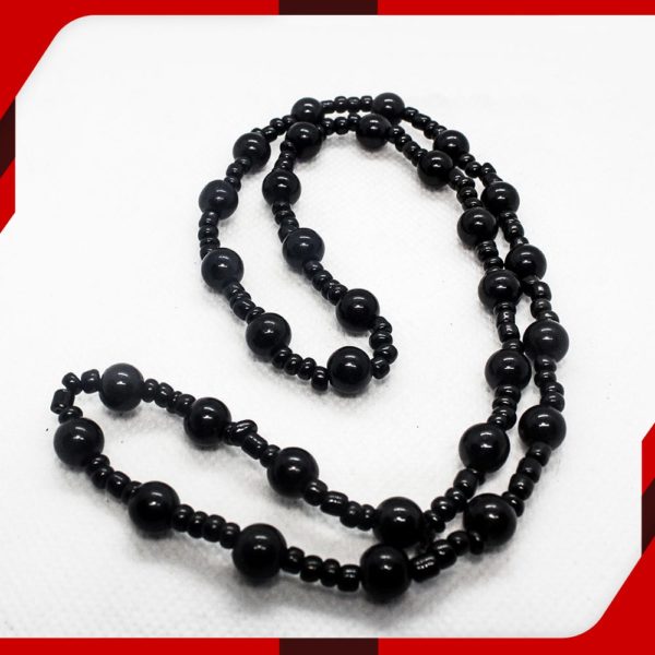 Black Beads Necklace for men 02 1
