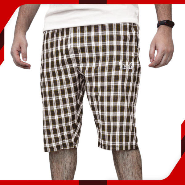 Decent Brown Cotton Shorts For Men 01