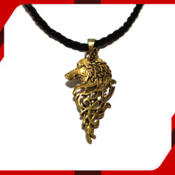 Gold Wolf Locket for Men