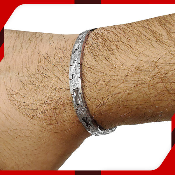 Silver Stainless Steel Bracelet for Men 01