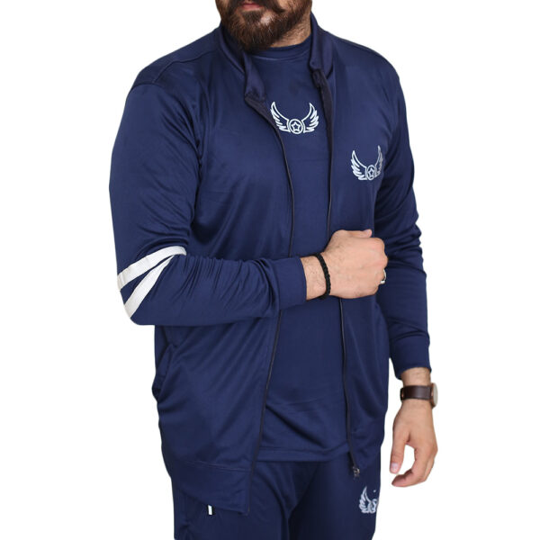 3in1 Blue Stripe Sports Tracksuits 01