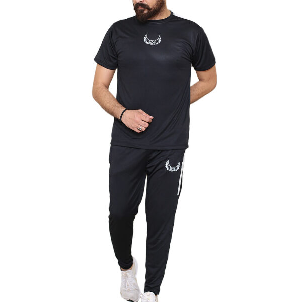 Black Panel Active Tracksuits for Men 02