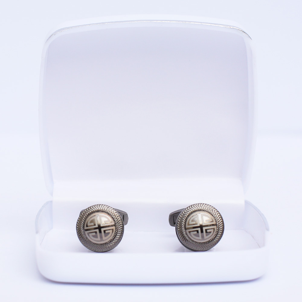 Black Ring Cufflinks for Men 02