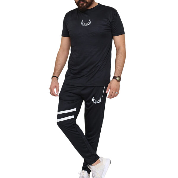 Black Stripe Active Tracksuits for Men 02