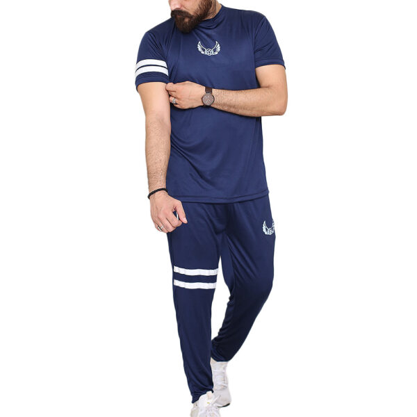 Blue Stripe Active Tracksuits for Men 01