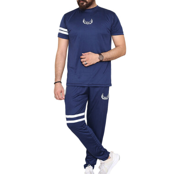 Blue Stripe Active Tracksuits for Men 02