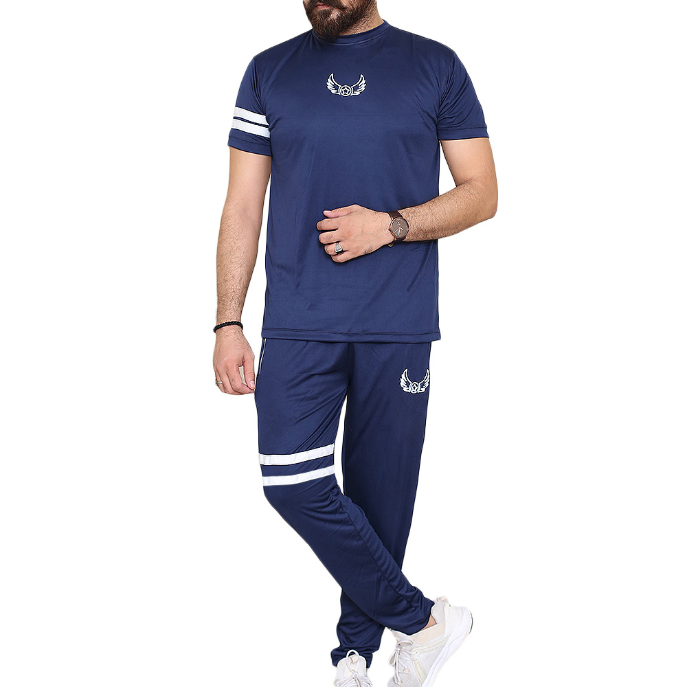 Blue Stripe Active Tracksuits for Men 02