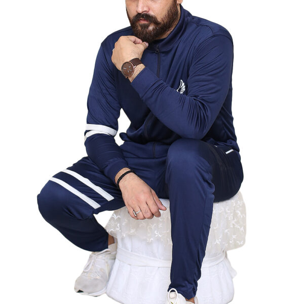 Blue Stripe Sports Tracksuits for Men 02