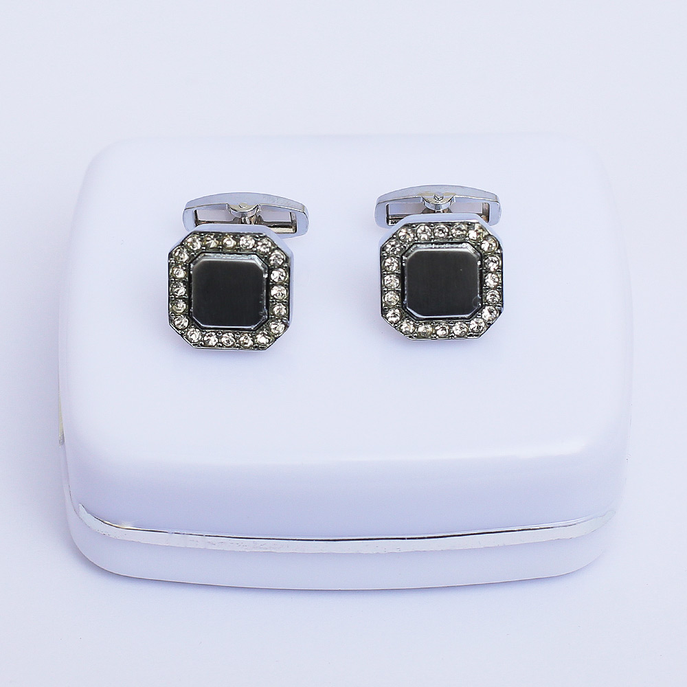 Crystal Square Cufflinks for Men 01