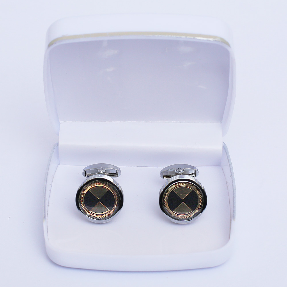 Gold Effect Cufflinks for Men 02