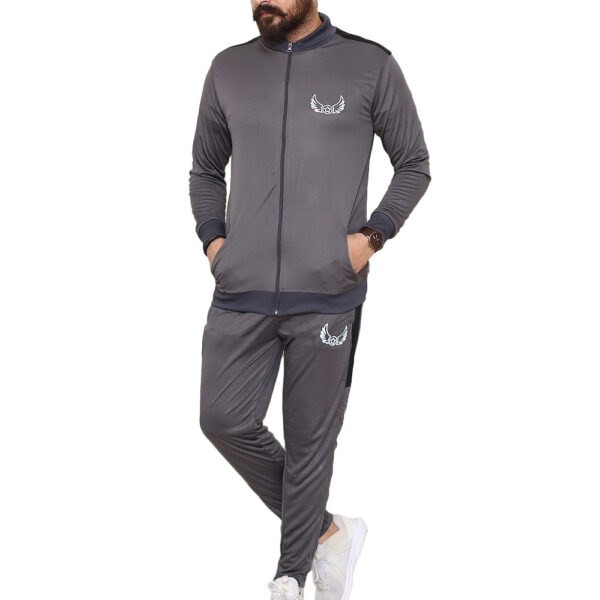 Grey Panel Sports Tracksuits for Men 01