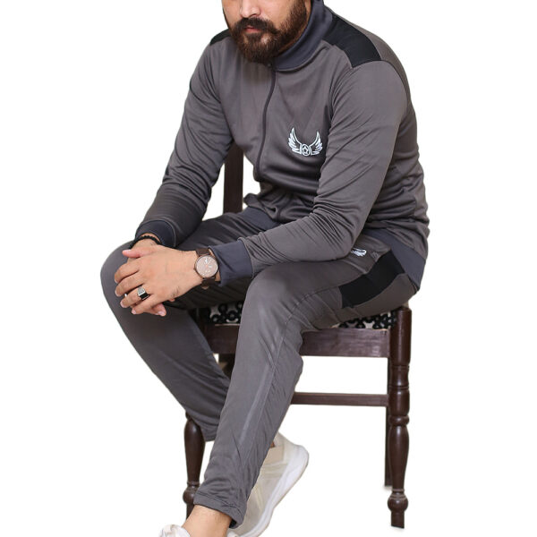 Grey Panel Sports Tracksuits for Men 02